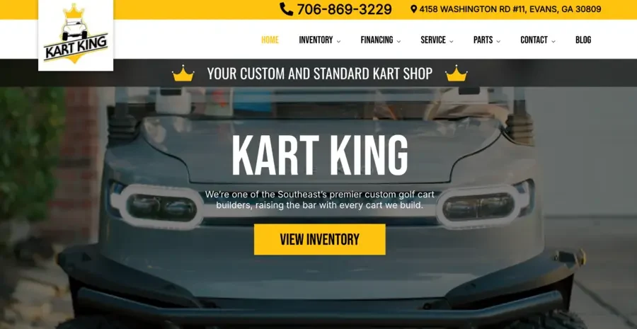 Kart King dealership website